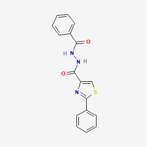 molecular formula C17H13N3O2S B1262838 N'-benzoyl-2-phenyl-4-thiazolecarbohydrazide 