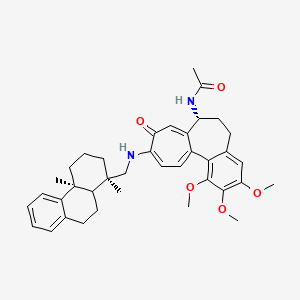 molecular formula C38H46N2O5 B12628486 N-[(7R)-10-[[(1R,4aS)-1,4a-dimethyl-2,3,4,9,10,10a-hexahydrophenanthren-1-yl]methylamino]-1,2,3-trimethoxy-9-oxo-6,7-dihydro-5H-benzo[a]heptalen-7-yl]acetamide 