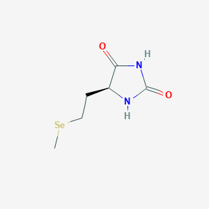 molecular formula C6H10N2O2Se B12628490 (5S)-5-[2-(Methylselanyl)ethyl]imidazolidine-2,4-dione CAS No. 918887-84-0