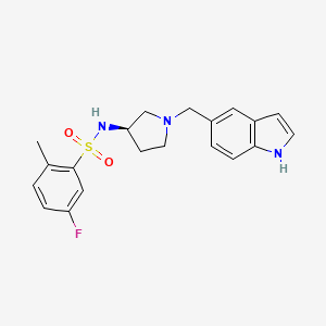 5-fluoro-N-[(3R)-1-(1H-indol-5-ylmethyl)-3-pyrrolidinyl]-2-methylbenzenesulfonamide