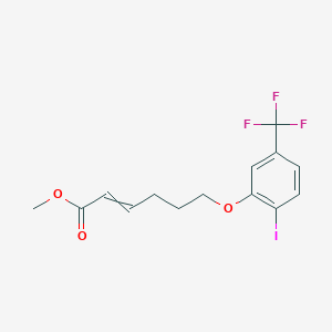 molecular formula C14H14F3IO3 B12628560 Methyl 6-[2-iodo-5-(trifluoromethyl)phenoxy]hex-2-enoate CAS No. 920334-20-9
