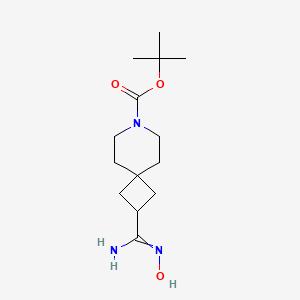 molecular formula C14H25N3O3 B12628572 Tert-butyl 2-[amino(hydroxyimino)methyl]-7-azaspiro[3.5]nonane-7-carboxylate 