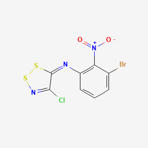 molecular formula C8H3BrClN3O2S2 B1262860 N-(3-bromo-2-nitrophenyl)-4-chloro-5-dithiazolimine 