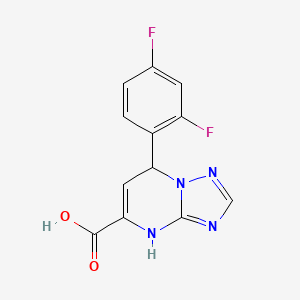 molecular formula C12H8F2N4O2 B12628624 C12H8F2N4O2 