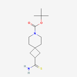 molecular formula C14H24N2O2S B12628633 Tert-butyl 2-(aminocarbonothioyl)-7-azaspiro[3.5]nonane-7-carboxylate 
