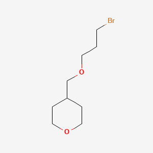 molecular formula C9H17BrO2 B12628678 4-(3-Bromopropoxymethyl)oxane 
