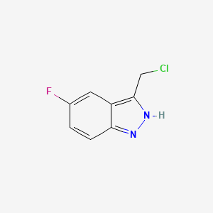 molecular formula C8H6ClFN2 B12628708 3-(Chloromethyl)-5-fluoro-1H-indazole CAS No. 1196156-02-1