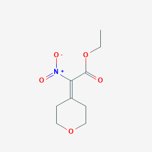 molecular formula C9H13NO5 B12628747 ethyl 2-nitro-2-(2H-pyran-4(3H,5H,6H)-ylidene)acetate CAS No. 921755-41-1