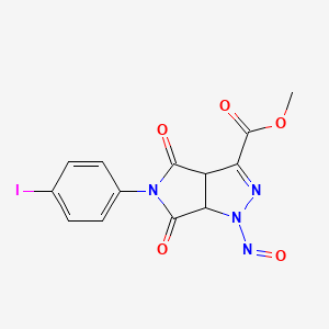 molecular formula C13H9IN4O5 B12628773 methyl 5-(4-iodophenyl)-1-nitroso-4,6-dioxo-3a,6a-dihydropyrrolo[3,4-c]pyrazole-3-carboxylate 