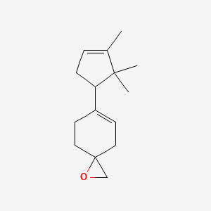 molecular formula C15H22O B1262878 6-(2,2,3-Trimethylcyclopent-3-enyl)-1-oxaspiro[2.5]oct-5-ene 