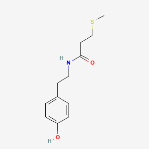 molecular formula C12H17NO2S B12628799 N-[2-(4-Hydroxyphenyl)ethyl]-3-(methylsulfanyl)propanamide CAS No. 921607-23-0