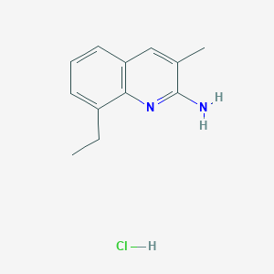 molecular formula C12H15ClN2 B12628829 2-Amino-8-ethyl-3-methylquinoline hydrochloride CAS No. 1170438-56-8