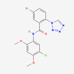 molecular formula C16H13BrClN5O3 B12628869 C16H13BrClN5O3 
