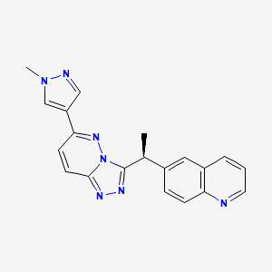 6-{(1S)-1-[6-(1-methyl-1H-pyrazol-4-yl)[1,2,4]triazolo[4,3-b]pyridazin-3-yl]ethyl}quinoline