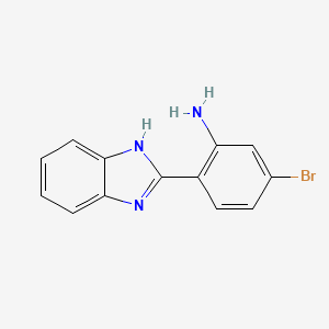 molecular formula C13H10BrN3 B12628953 2-(1H-benzimidazol-2-yl)-5-bromoaniline 