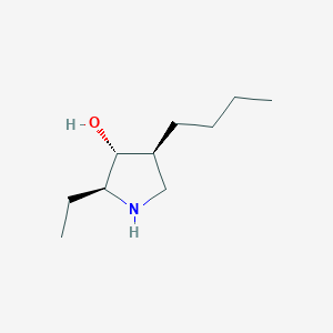 molecular formula C10H21NO B12628963 (2S,3R,4S)-4-butyl-2-ethylpyrrolidin-3-ol CAS No. 921202-83-7