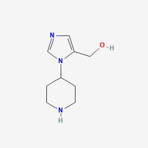 molecular formula C9H15N3O B12629022 (1-(Piperidin-4-YL)-1H-imidazol-5-YL)methanol 