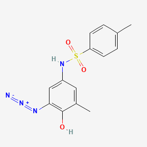 molecular formula C14H14N4O3S B12629063 N-(3-Azido-4-hydroxy-5-methylphenyl)-4-methylbenzene-1-sulfonamide CAS No. 918161-83-8