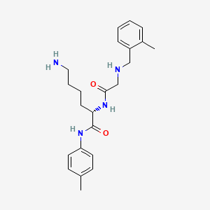 molecular formula C23H32N4O2 B12629080 N-[(2-Methylphenyl)methyl]glycyl-N-(4-methylphenyl)-L-lysinamide CAS No. 918435-99-1