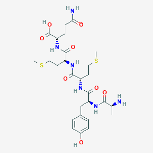 molecular formula C27H42N6O8S2 B12629102 L-Alanyl-L-tyrosyl-L-methionyl-L-methionyl-L-glutamine CAS No. 920011-66-1