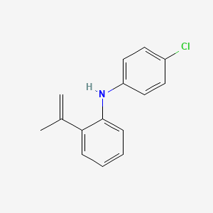 molecular formula C15H14ClN B12629147 Benzenamine, N-(4-chlorophenyl)-2-(1-methylethenyl)- CAS No. 918163-03-8