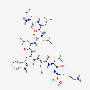 molecular formula C50H84N10O9S B12629159 L-Leucyl-L-leucyl-L-leucyl-L-leucyl-L-tryptophyl-L-cysteinyl-L-leucyl-L-lysine CAS No. 918529-13-2