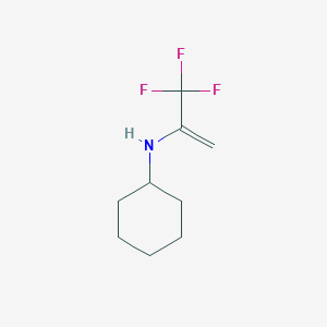 molecular formula C9H14F3N B12629180 N-(3,3,3-Trifluoroprop-1-en-2-yl)cyclohexanamine CAS No. 921193-81-9