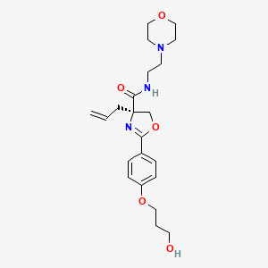 (4R)-2-[4-(3-hydroxypropoxy)phenyl]-N-[2-(4-morpholinyl)ethyl]-4-prop-2-enyl-5H-oxazole-4-carboxamide