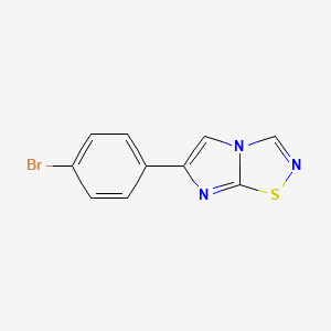 molecular formula C10H6BrN3S B12629239 6-(4-Bromophenyl)imidazo[1,2-d][1,2,4]thiadiazole CAS No. 947534-74-9