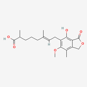 (E)-8-(4-hydroxy-6-methoxy-7-methyl-3-oxo-1H-2-benzofuran-5-yl)-2,6-dimethyloct-6-enoic acid