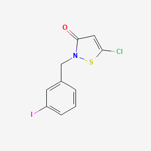 molecular formula C10H7ClINOS B12629302 5-Chloro-2-[(3-iodophenyl)methyl]-1,2-thiazol-3(2H)-one CAS No. 918108-23-3