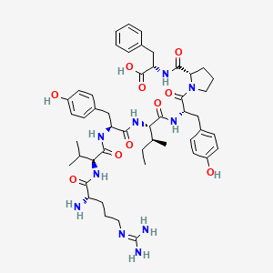 molecular formula C49H68N10O10 B12629331 N~5~-(Diaminomethylidene)-L-ornithyl-L-valyl-L-tyrosyl-L-isoleucyl-L-tyrosyl-L-prolyl-L-phenylalanine CAS No. 918544-47-5