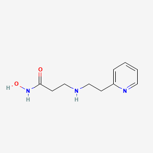 molecular formula C10H15N3O2 B12629397 N-Hydroxy-N~3~-[2-(pyridin-2-yl)ethyl]-beta-alaninamide CAS No. 919997-11-8