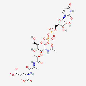 molecular formula C28H39N5O23P2-4 B1262940 UDP-N-acetyl-alpha-D-muramoyl-L-alanyl-D-glutamate(4-) 