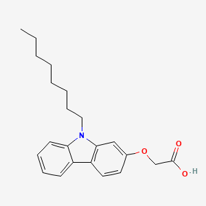 molecular formula C22H27NO3 B12629409 [(9-Octyl-9H-carbazol-2-yl)oxy]acetic acid CAS No. 920982-50-9