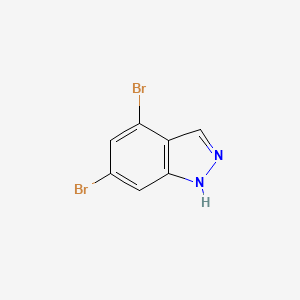 molecular formula C7H4Br2N2 B1262942 4,6-Dibromo-1H-indazole CAS No. 447430-07-1