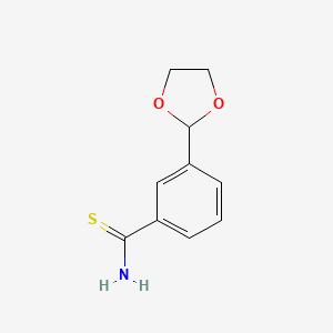 molecular formula C10H11NO2S B12629429 3-(1,3-Dioxolan-2-yl)thiobenzamide CAS No. 1217863-22-3