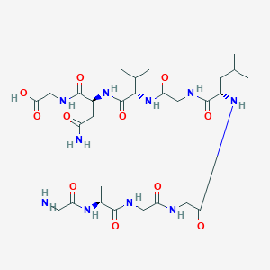 molecular formula C28H48N10O11 B12629469 Glycyl-L-alanylglycylglycyl-L-leucylglycyl-L-valyl-L-asparaginylglycine CAS No. 921783-92-8
