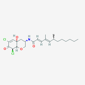 molecular formula C23H33Cl2NO4 B1262949 Dankastatin B 