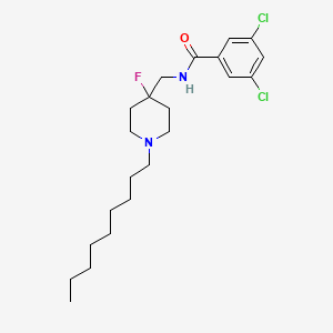 molecular formula C22H33Cl2FN2O B12629493 3,5-Dichloro-n-[(4-fluoro-1-nonylpiperidin-4-yl)methyl]benzamide CAS No. 918430-26-9