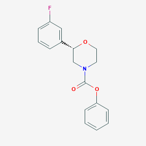 molecular formula C17H16FNO3 B12629506 phenyl (2S)-2-(3-fluorophenyl)morpholine-4-carboxylate CAS No. 920799-07-1