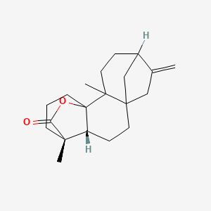 molecular formula C20H28O2 B1262952 (11R,12S)-2,12-dimethyl-6-methylidene-16-oxapentacyclo[10.3.2.15,8.01,11.02,8]octadecan-17-one 