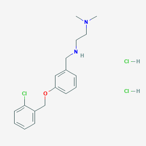 molecular formula C18H25Cl3N2O B12629529 N-[[3-[(2-chlorophenyl)methoxy]phenyl]methyl]-N',N'-dimethylethane-1,2-diamine;dihydrochloride 