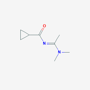 molecular formula C8H14N2O B12629540 N-[(1E)-1-(Dimethylamino)ethylidene]cyclopropanecarboxamide CAS No. 917807-07-9