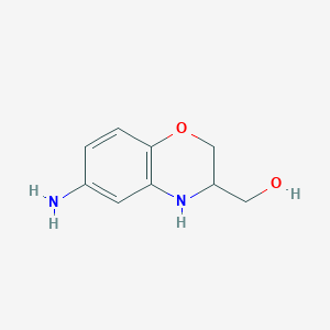 molecular formula C9H12N2O2 B1262957 (6-amino-3,4-dihydro-2H-1,4-benzoxazin-3-yl)methanol 