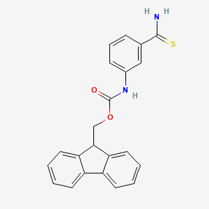 molecular formula C22H18N2O2S B12629576 3-(Fmoc-amino)thiobenzamide 