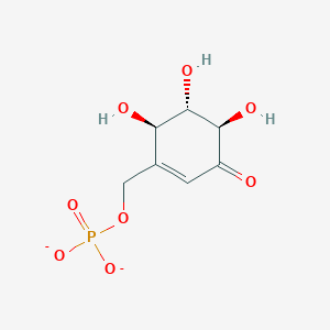molecular formula C7H9O8P-2 B1262963 Valienone 7-phosphate(2-) 