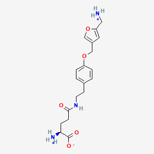 molecular formula C19H26N3O5+ B1262964 (4-{4-[2-(gamma-L-glutamylamino)ethyl]phenoxymethyl}furan-2-yl)methanamine 