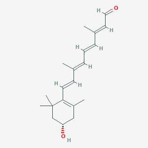 molecular formula C20H28O2 B1262965 (3S)-all-trans-3-hydroxyretinal CAS No. 145681-21-6