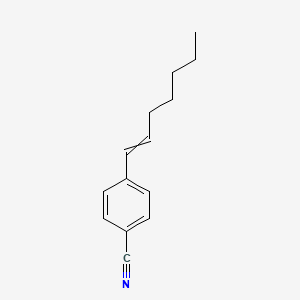 molecular formula C14H17N B12629667 4-(Hept-1-EN-1-YL)benzonitrile CAS No. 921223-95-2